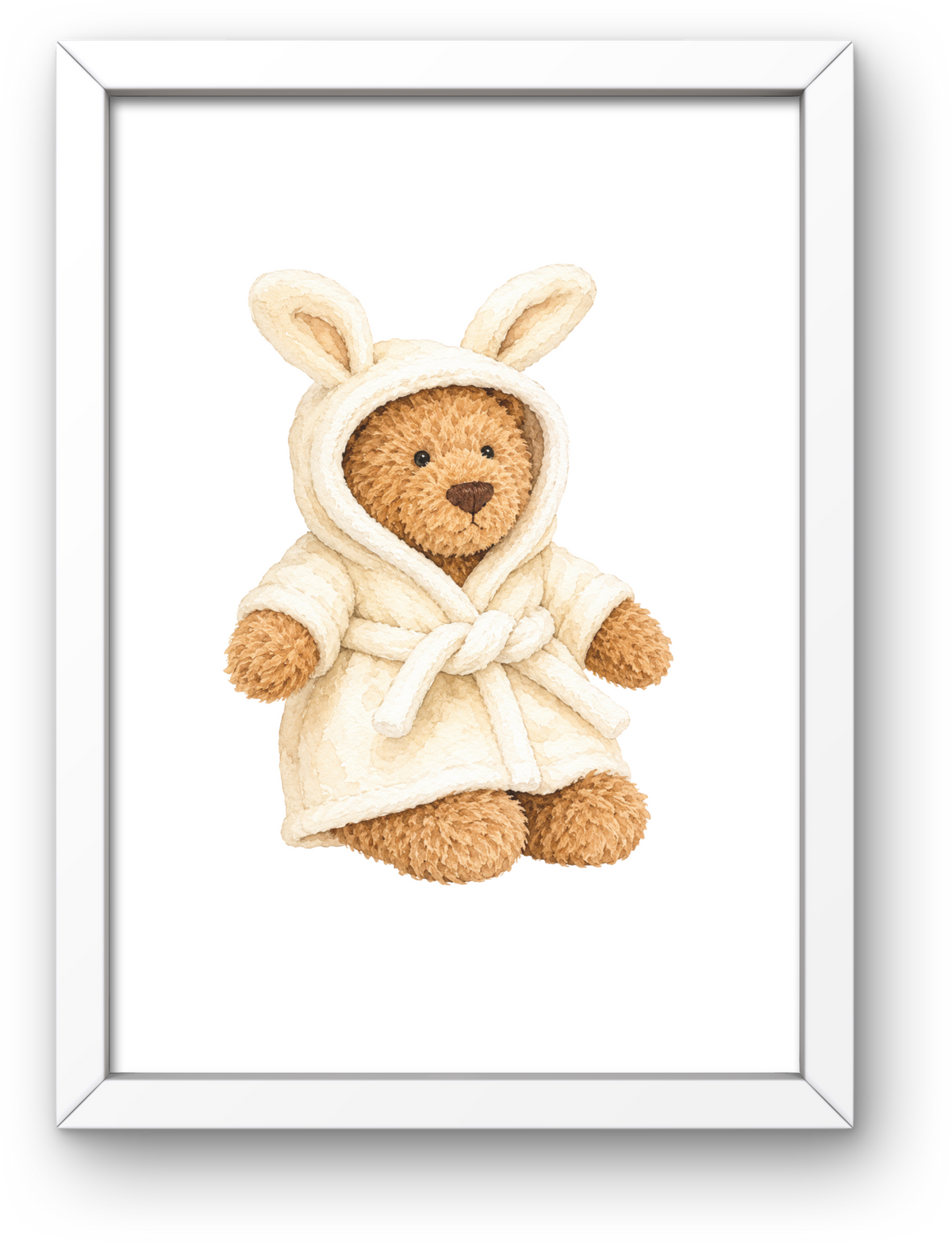 Bear In Bathrobe A4 Print
