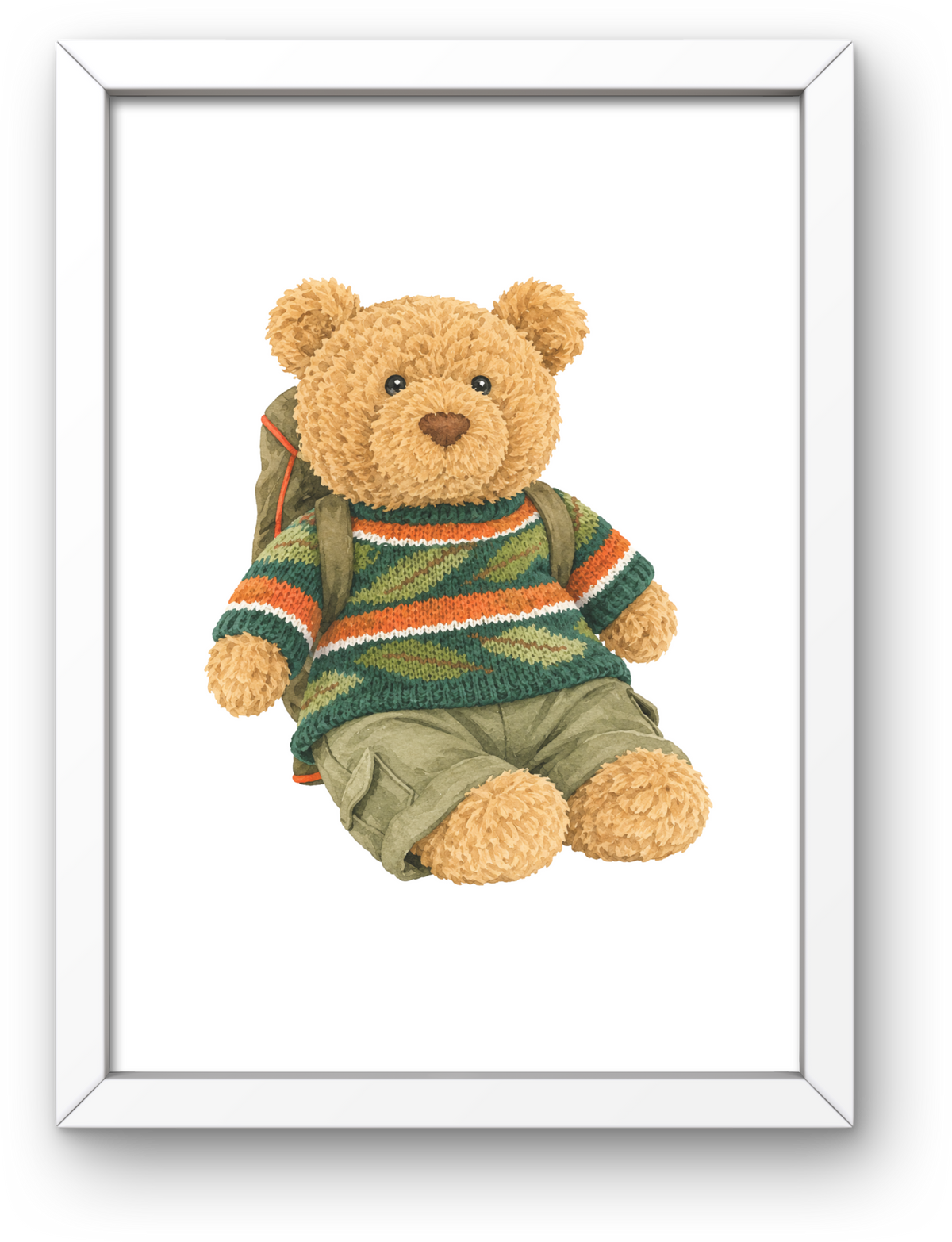 Cute Teddy A4 Print