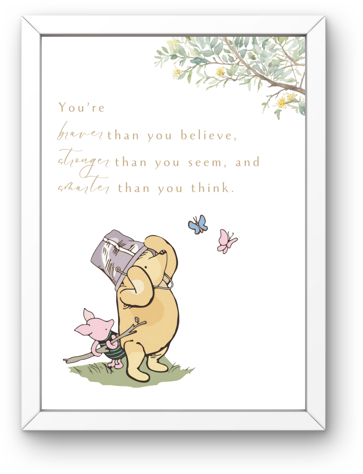 Honey Bear & Piglet A4 Print