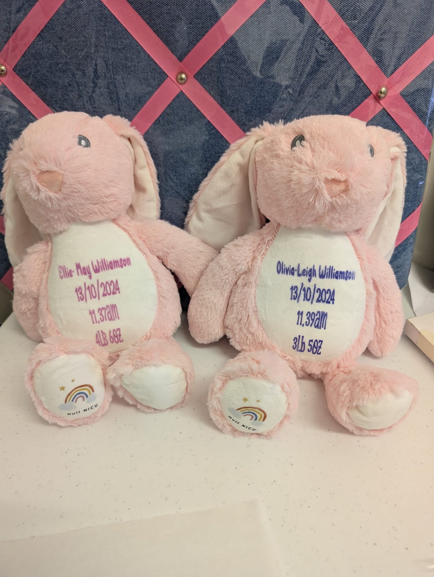 Personalised Birth Bunny Teddy