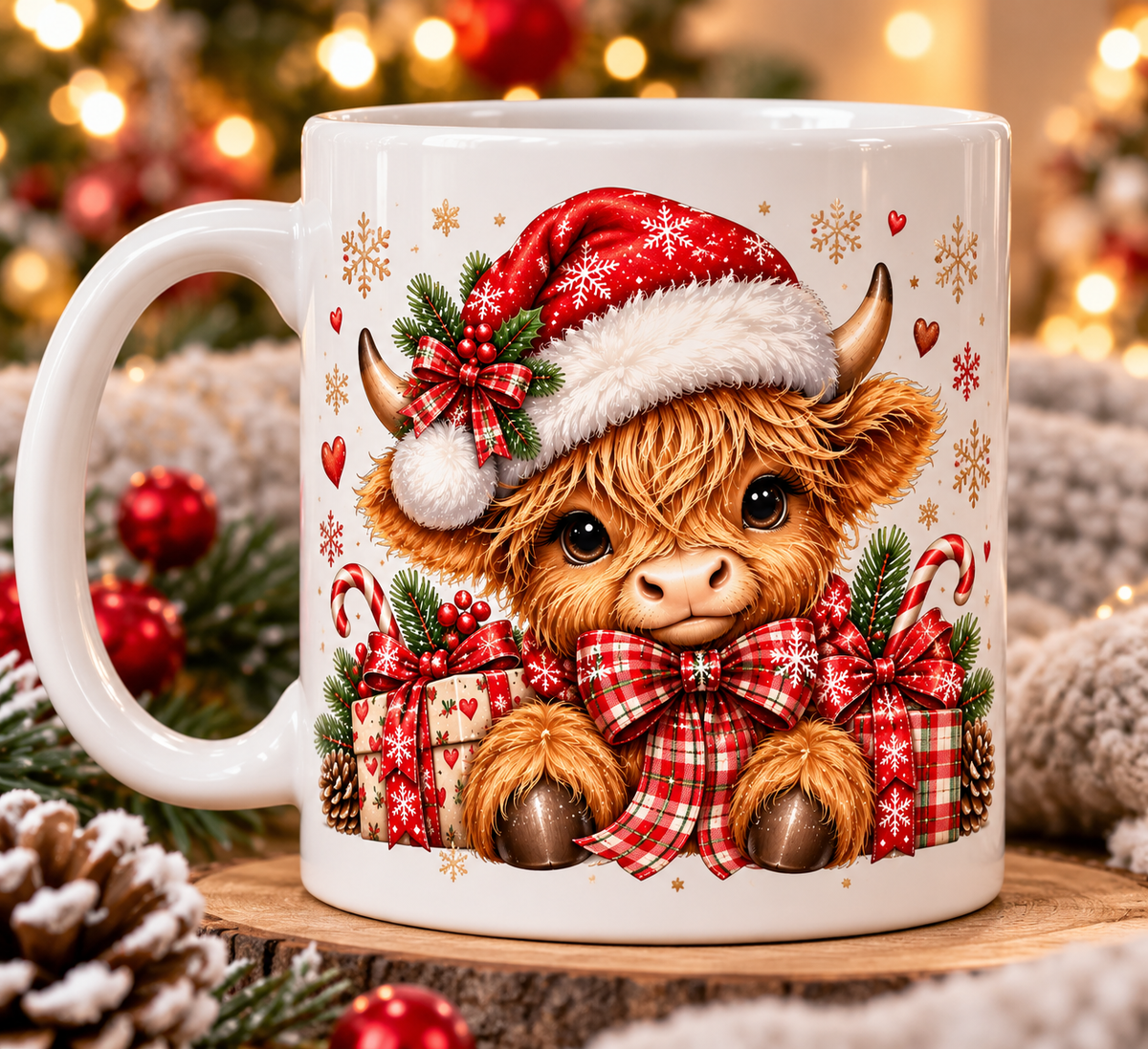 🐮🎄 Christmas Highland Cow Mug