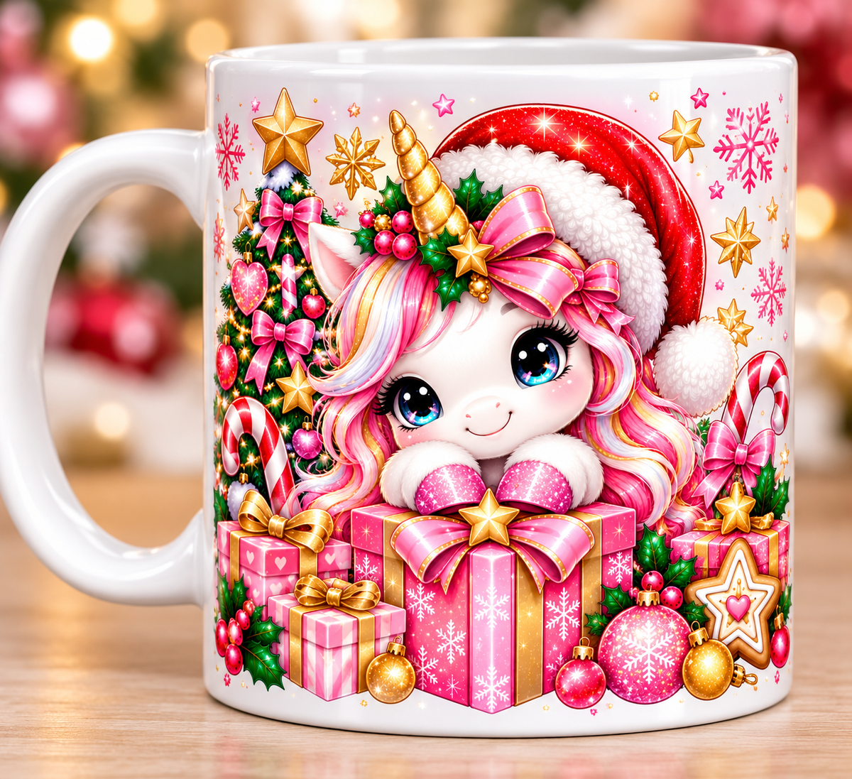 🦄🎄 Personalised Christmas Unicorn Mug