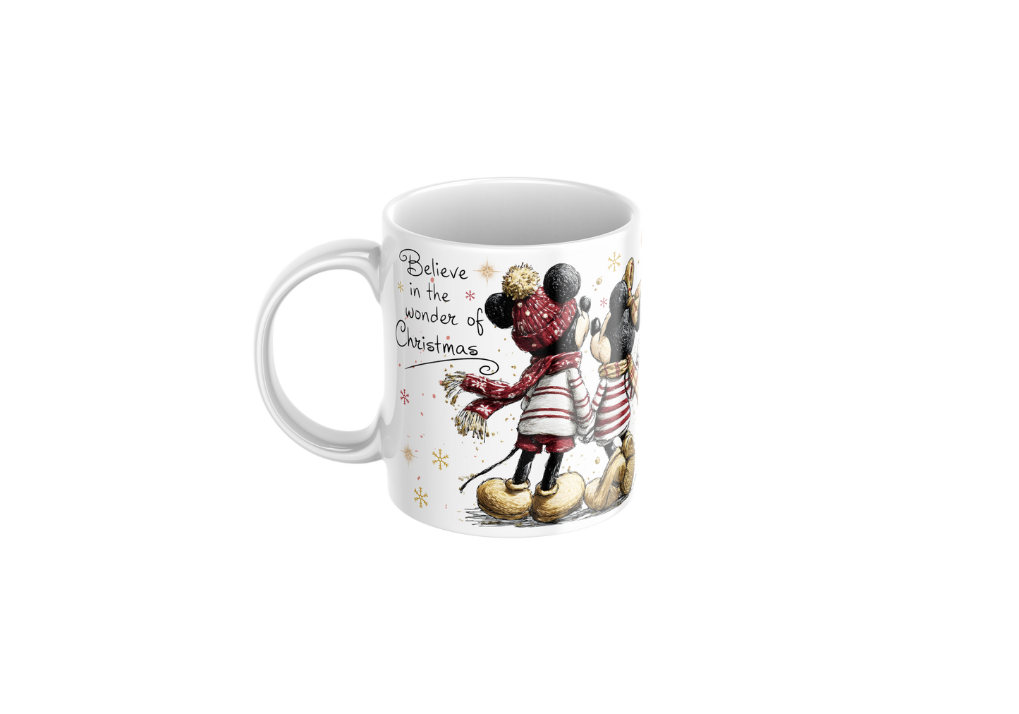 Believe in the Wonder of Christmas Mouse Couple Mug