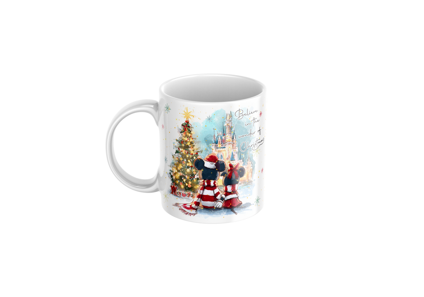 Christmas Mouse Couple Ceramic Mug