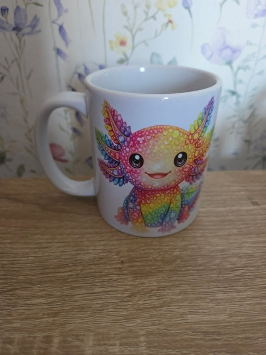 Rainbow Axolotl Mug | Cute Axolotl Gift UK
