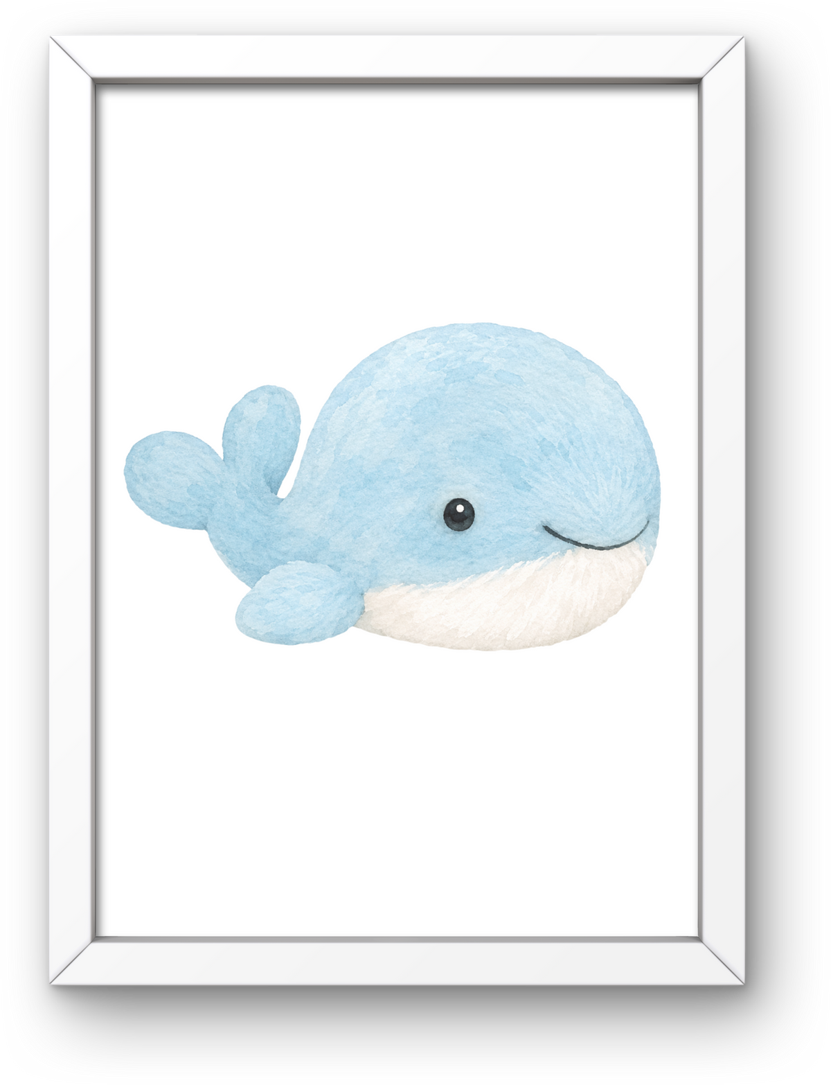 Cute Whale A4 Print
