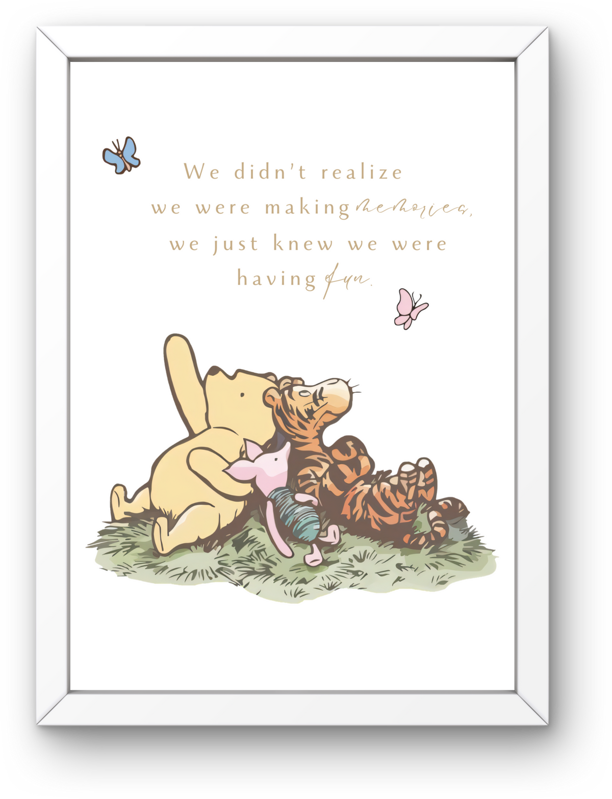 Honey Bear, Tigger & Piglet A4 Print