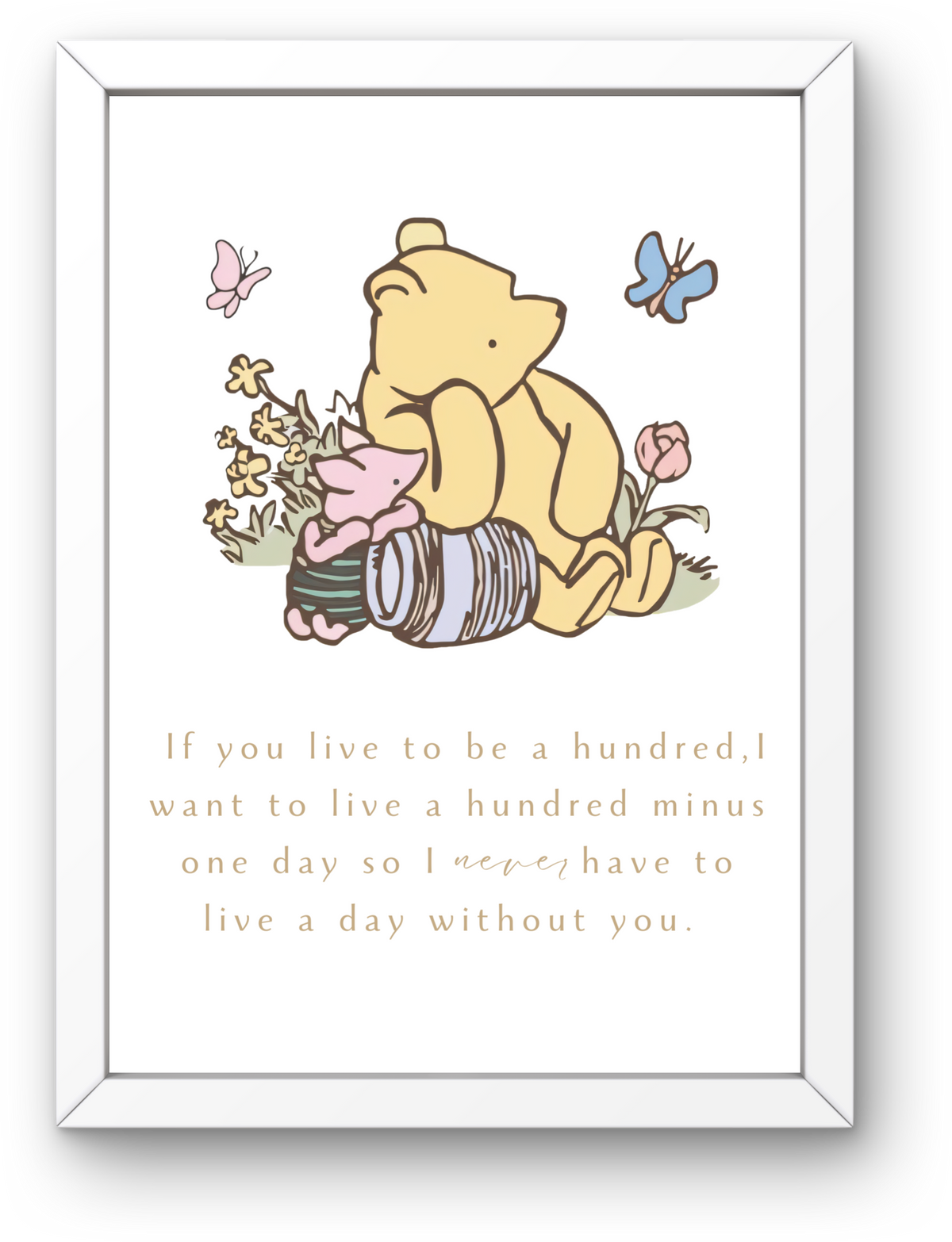 Honey Bear And Piglet A4 Print