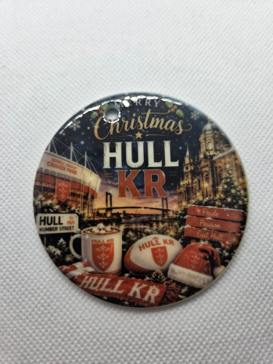 Hull KR Inspired Christmas Ceramic Ornament