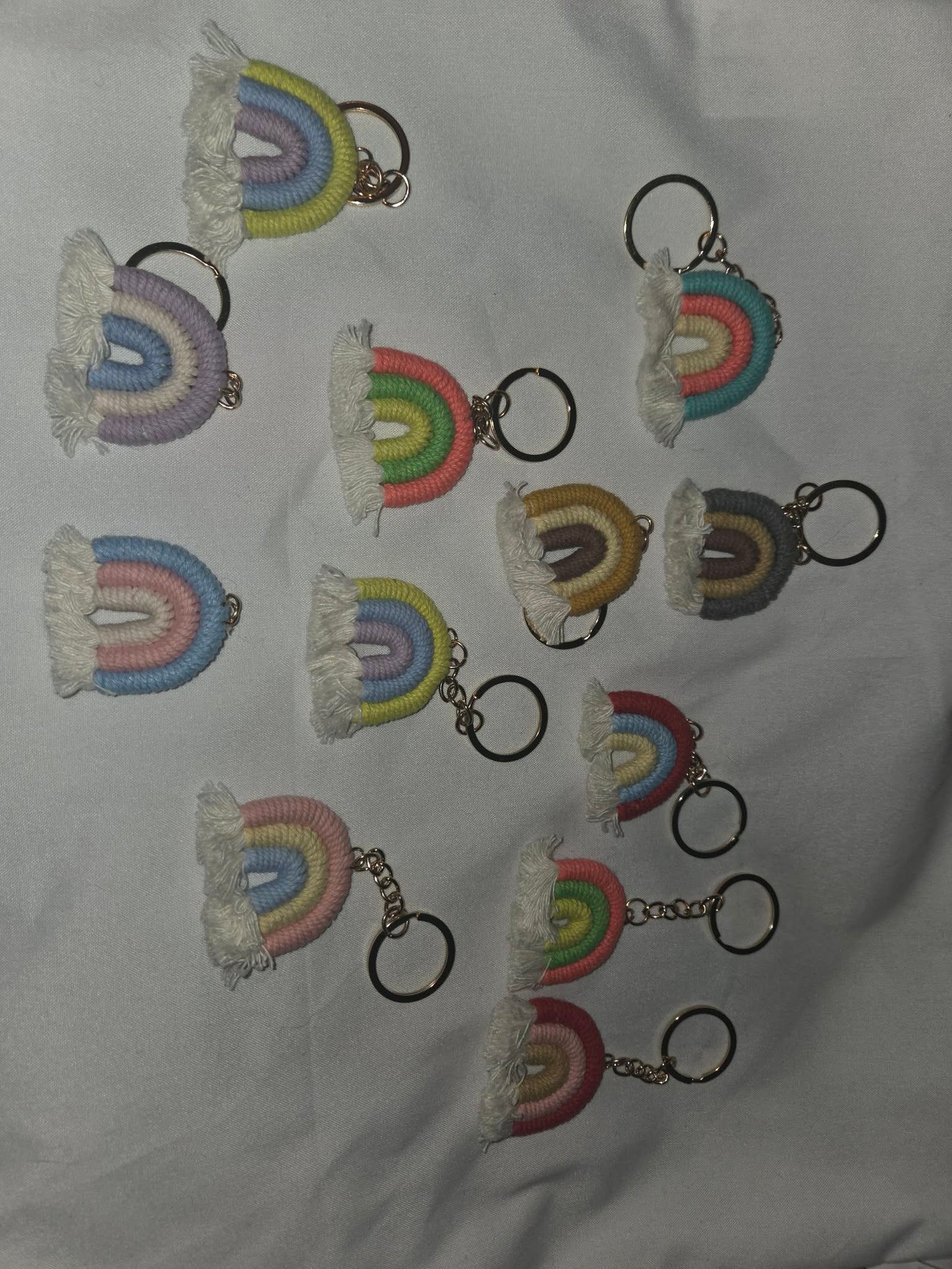 Macramé Rainbow Keyring