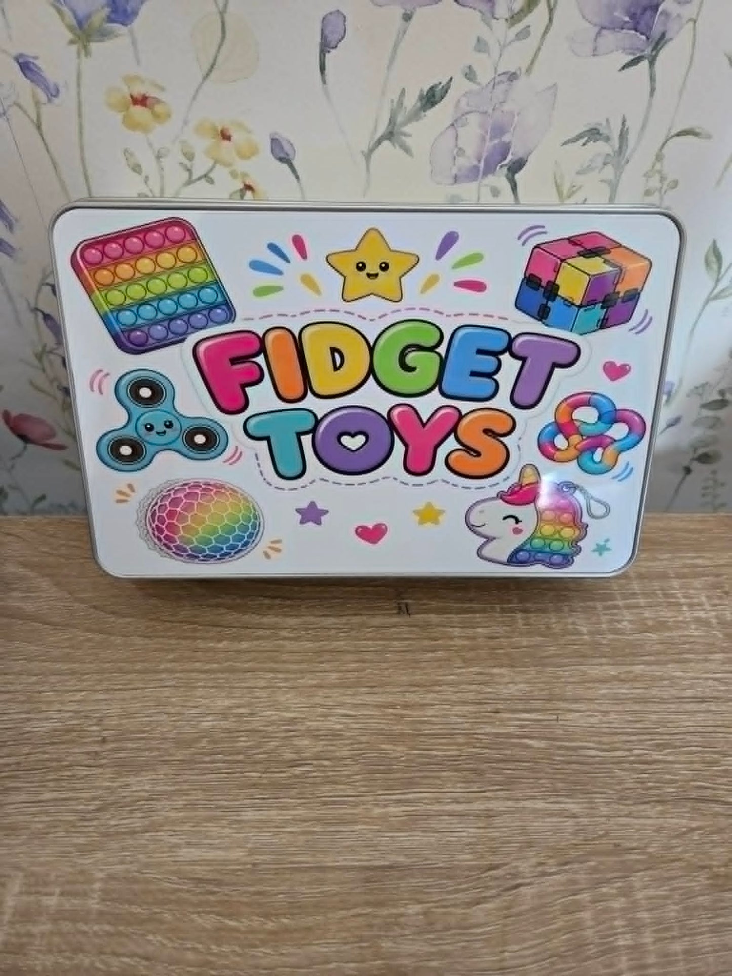 Fidget Toy Storage Tin | Personalised Sensory Toy Box