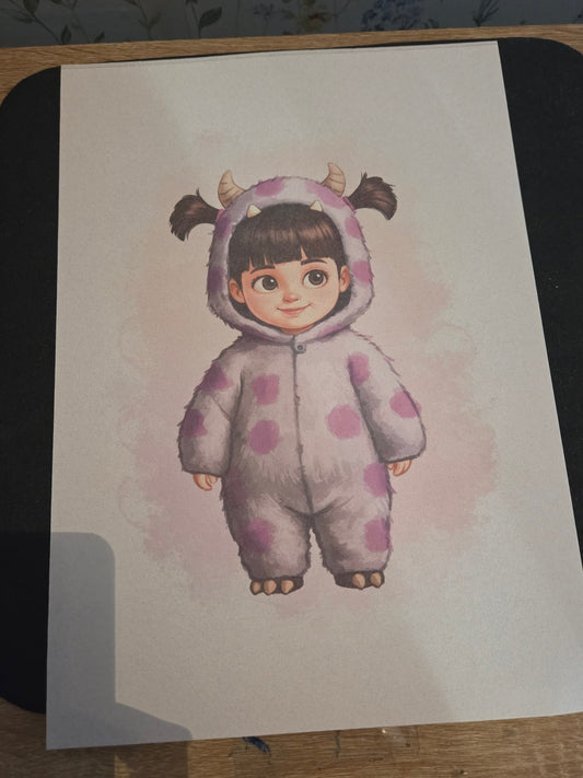 Monster Costume Inspired A4 Print