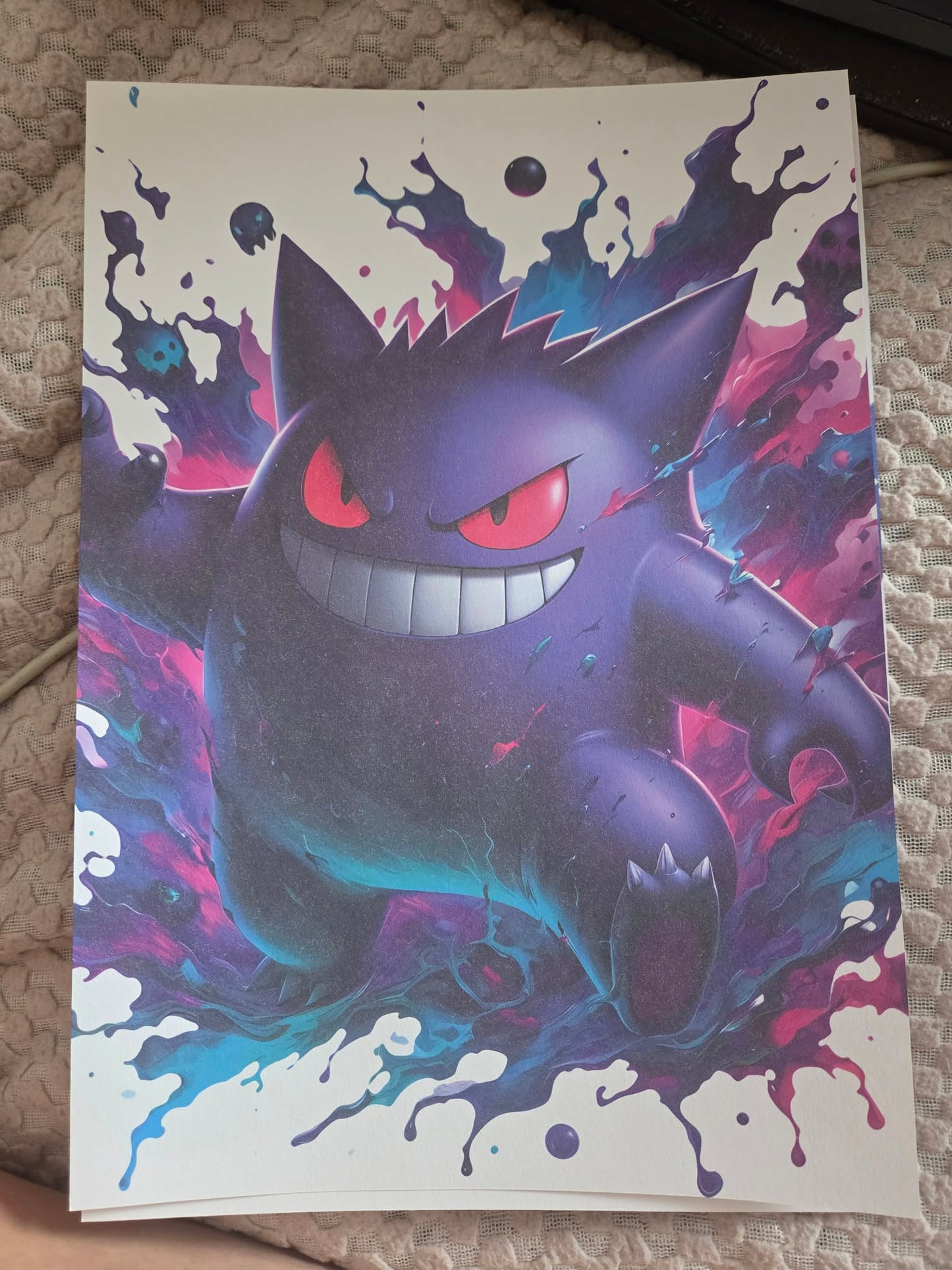 Gengar-Inspired Dark Watercolour Print
