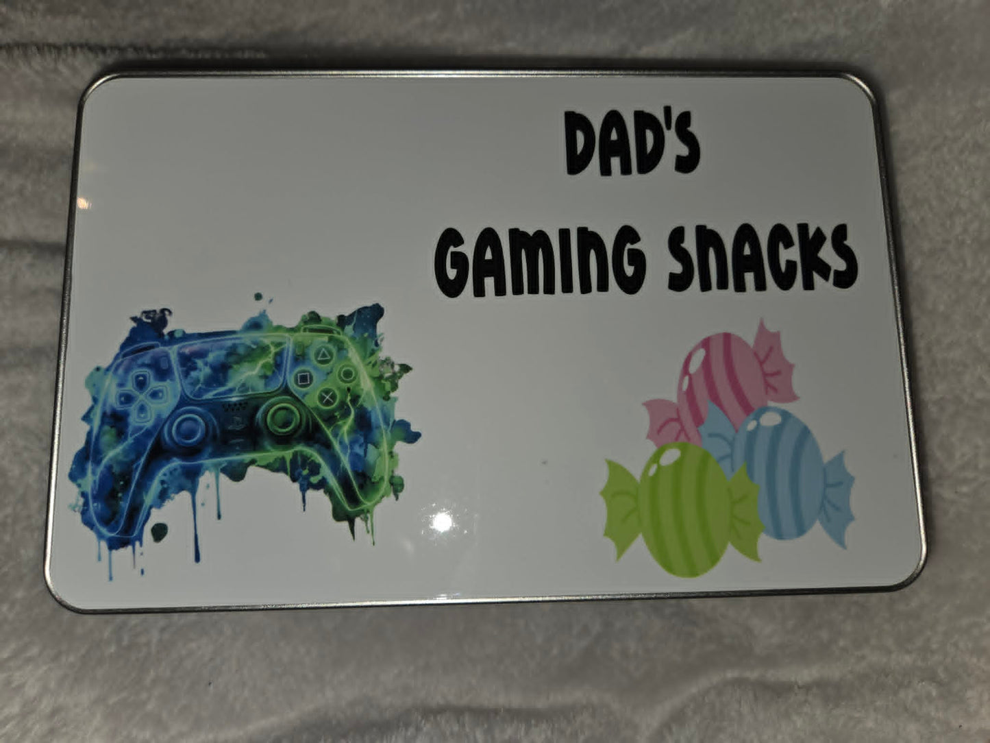 Dads Gaming Snacks Metal Tin