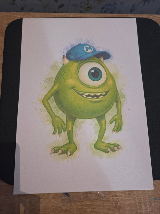 One-Eyed Monster Inspired A4 Print
