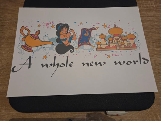 A Whole New World Inspired A4 Print