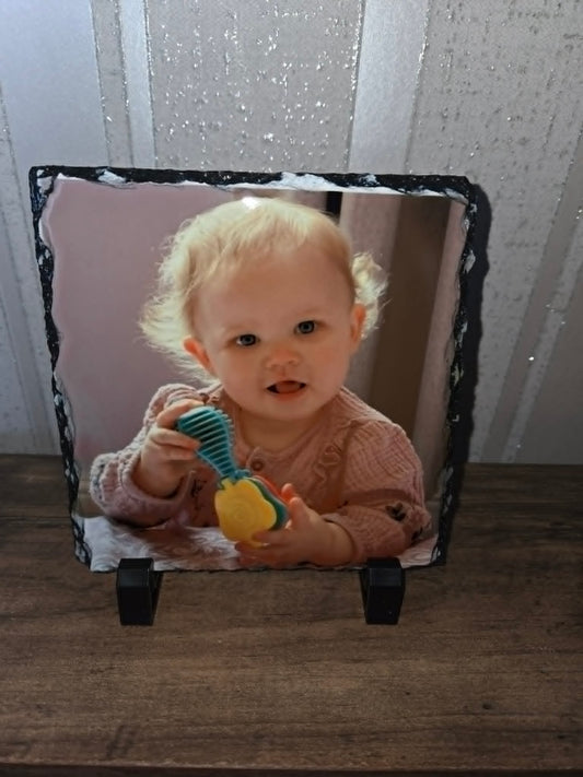 Personalised Photo Slate | Custom Glossy Picture Gift UK