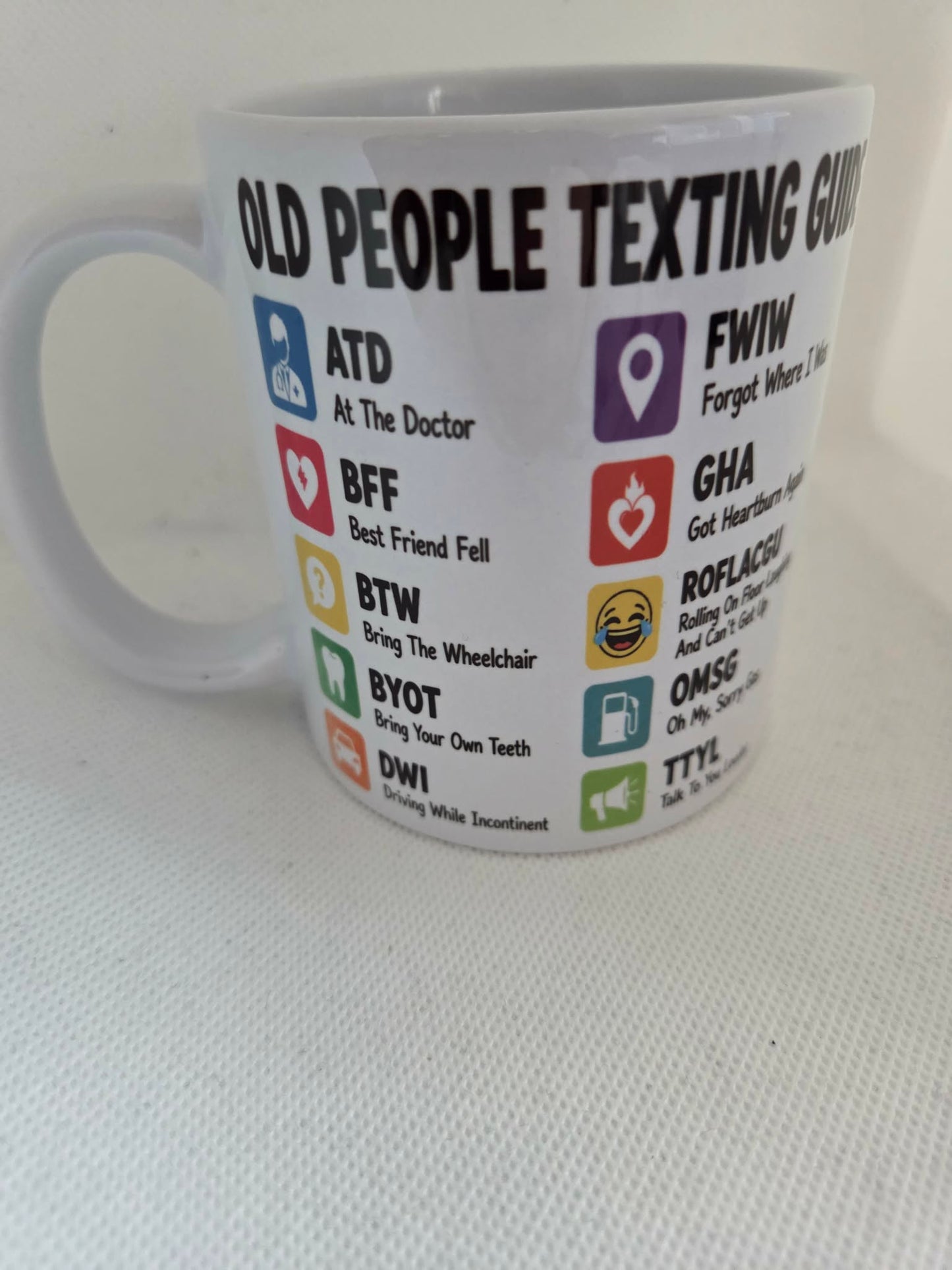 Old People Texting Guide Mug