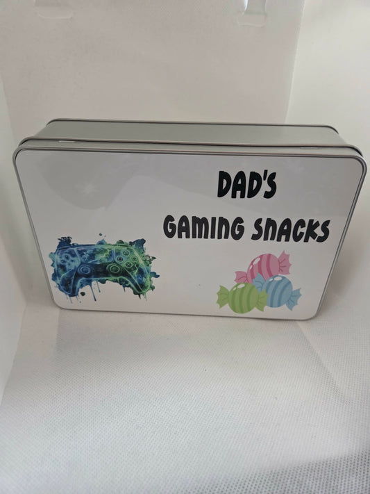 Dad’s Gaming Snacks Storage Tin 🎮🍬