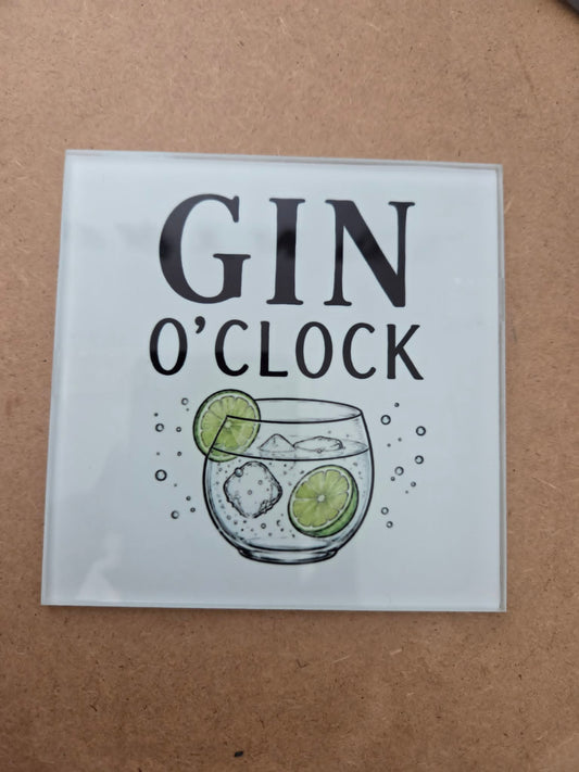 Gin O'Clock Coaster