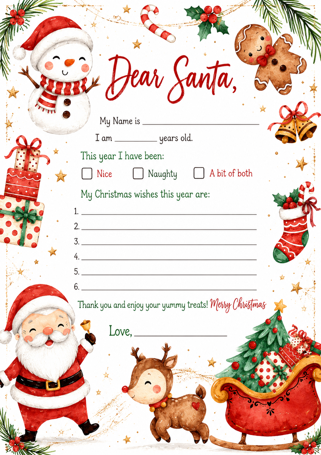 Dear Santa Letter