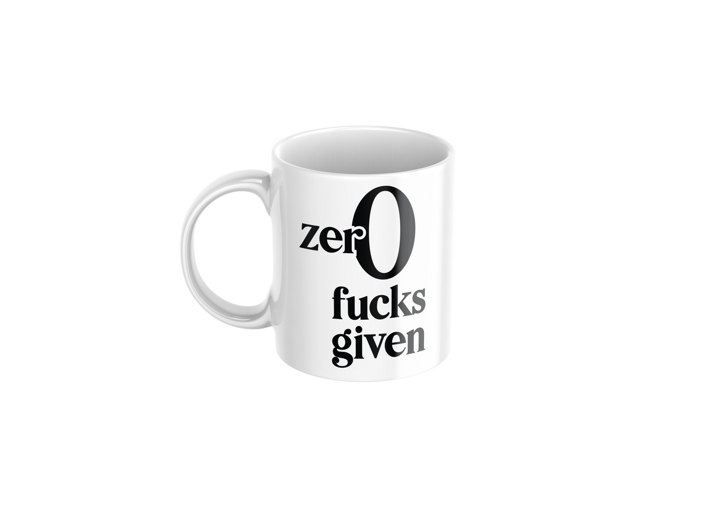 Zero F*cks Given Funny Mug – 11oz Sarcastic Coffee Cup