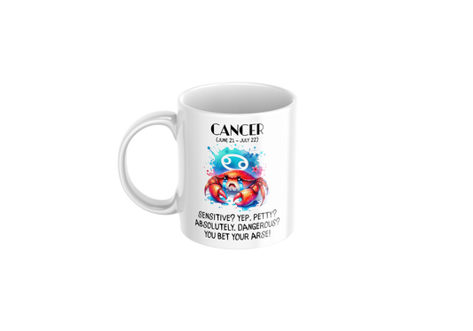Cancer Humor Mug – 11oz Zodiac Coffee Cup