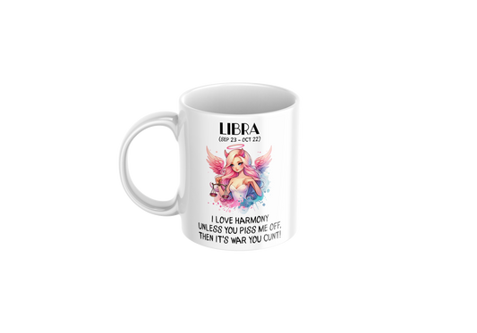 Libra Humor Mug – 11oz Zodiac Coffee Cup