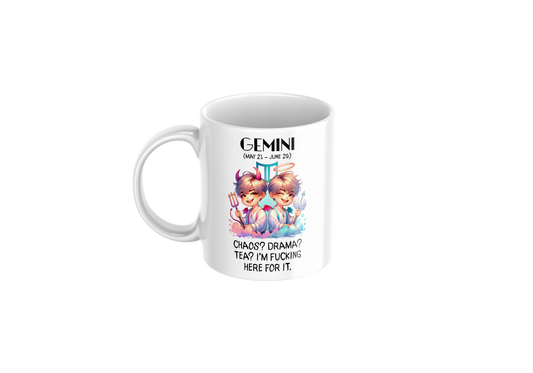 Gemini Humor Mug – 11oz Zodiac Coffee Cup