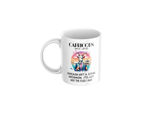 Capricorn Humor Mug – 11oz Zodiac Coffee Cup