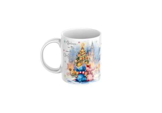 Stitch & Angel Christmas Ceramic Mug