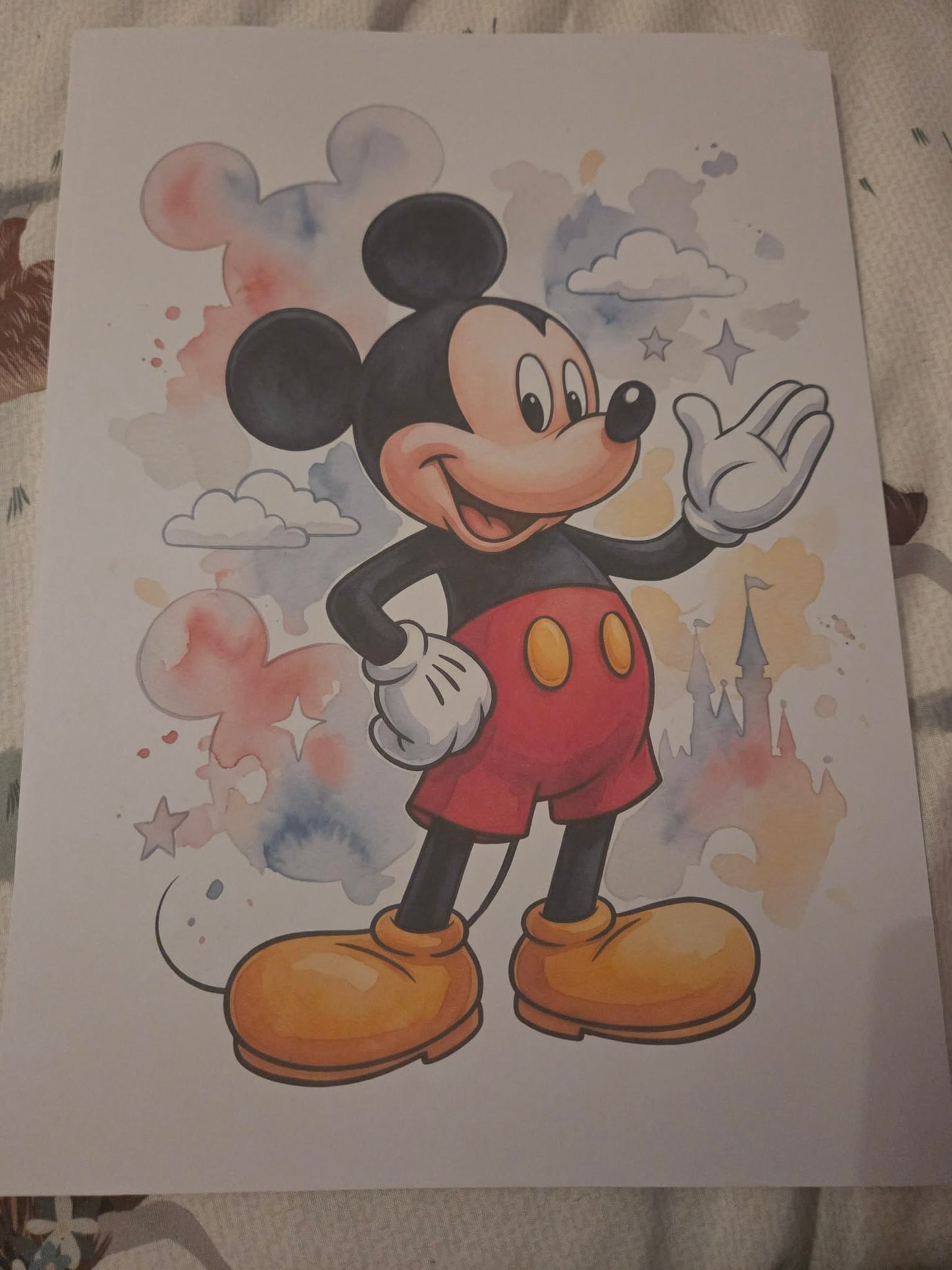 Classic Boy Mouse Inspired A4 Print