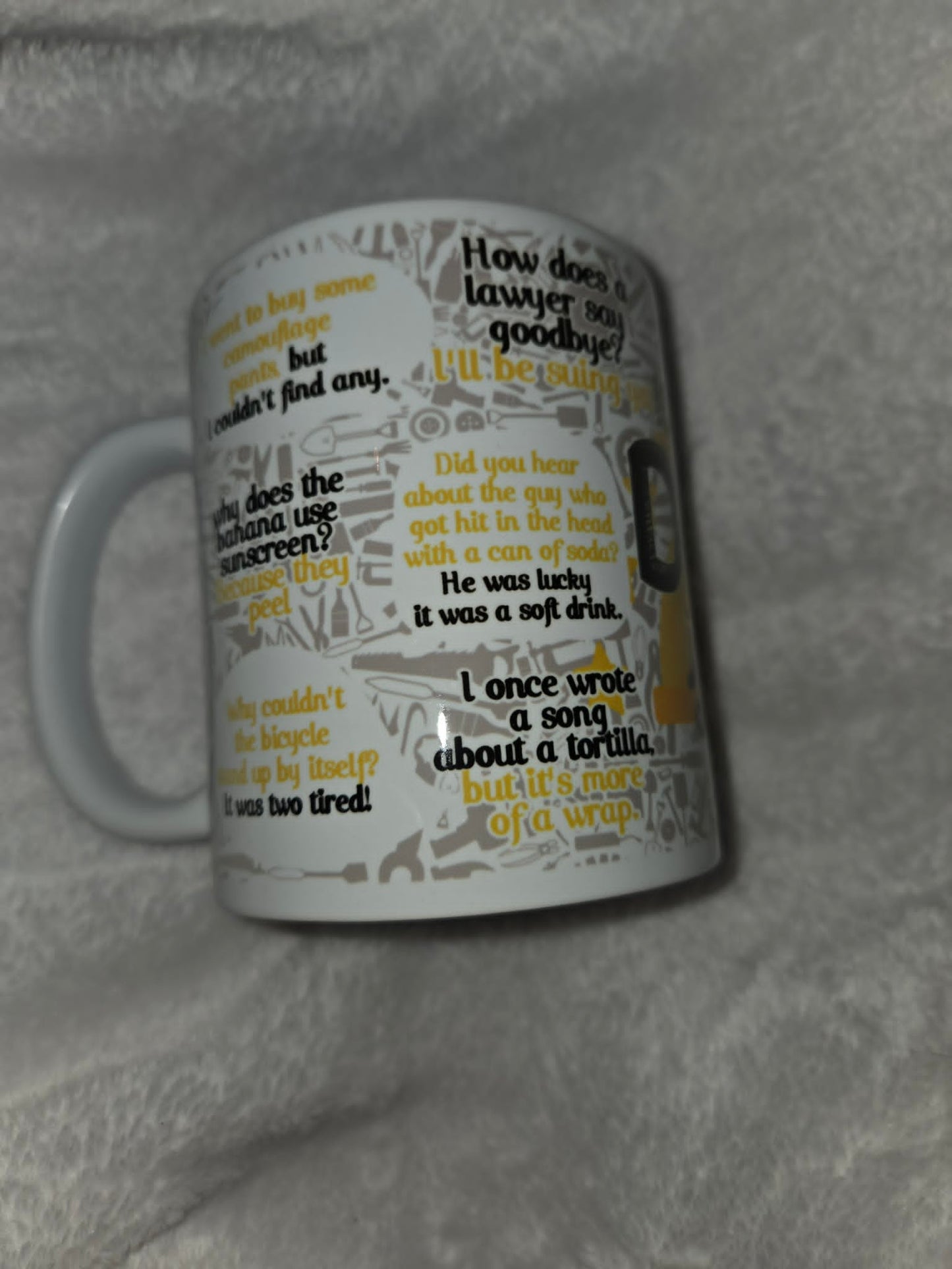 Caution Dad Joke Mug