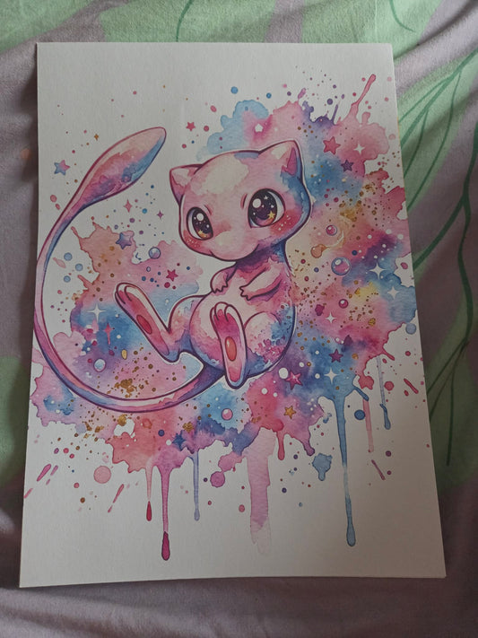 Mew-Inspired Watercolour Print