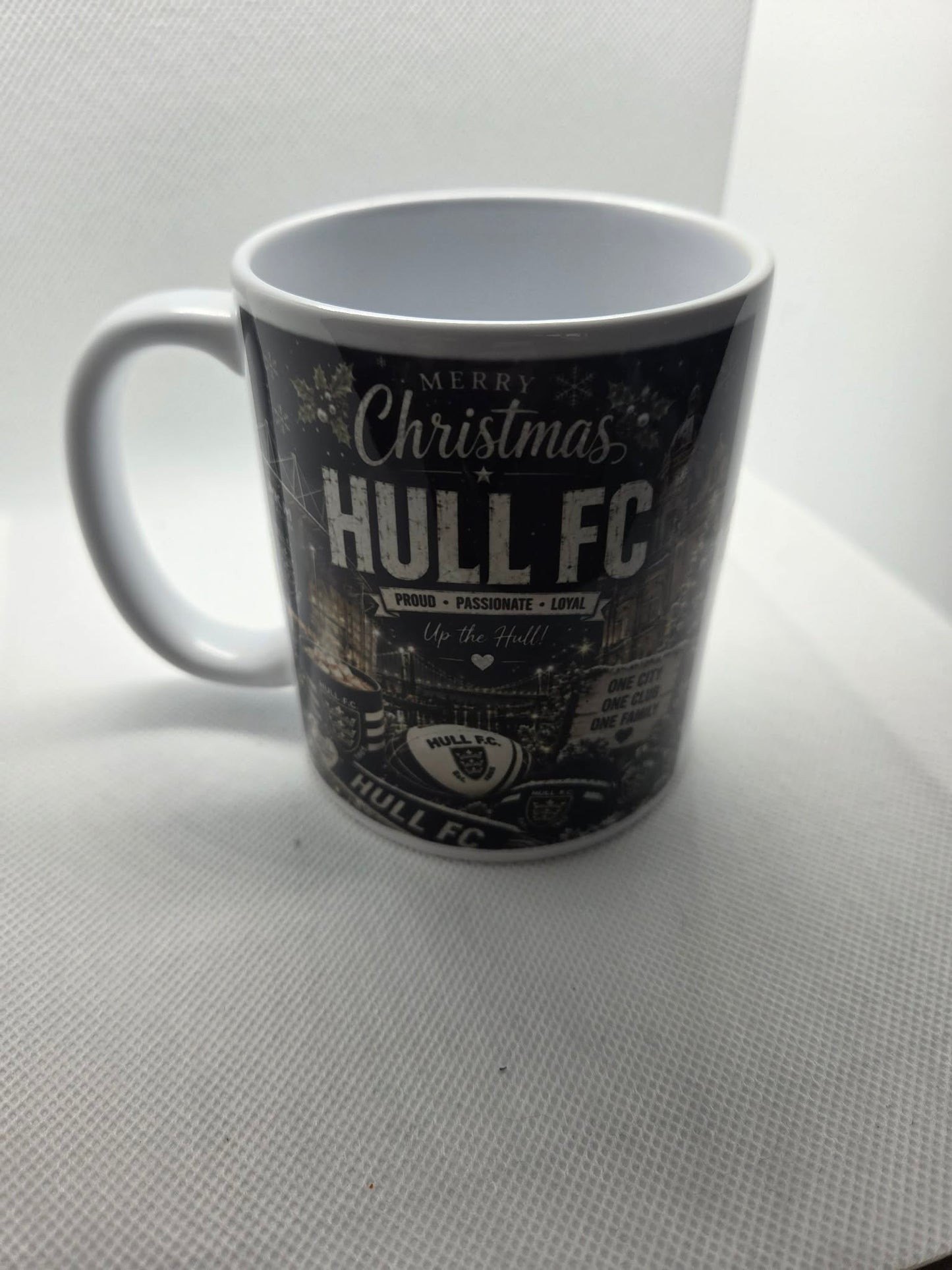 Personalised Hull FC Christmas Mug