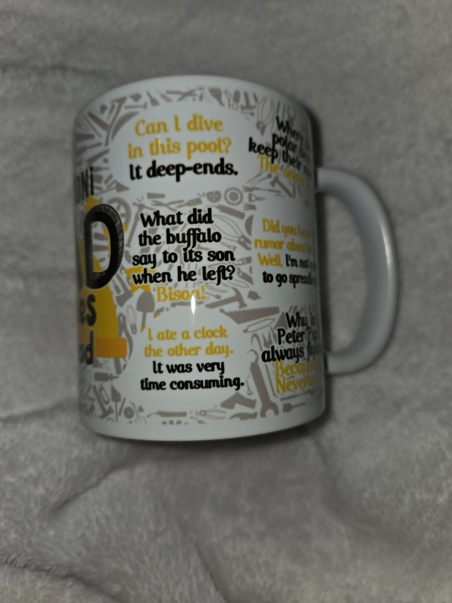 Caution Dad Joke Mug