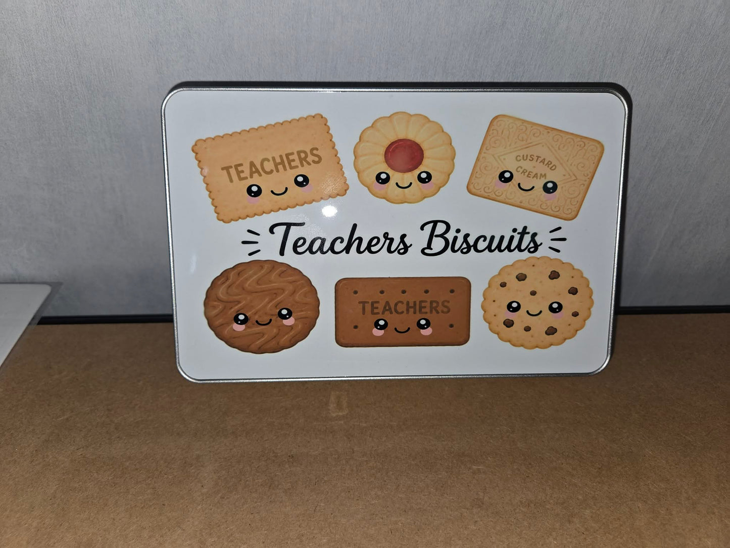 Teacher Biscuit Metal Storage Tin